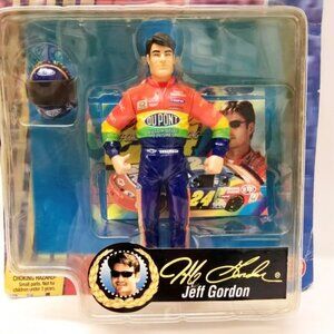 Vintage 1998 Jeff Gordon Action Figure Figurine Nascar Driver Toy Biz Race Card